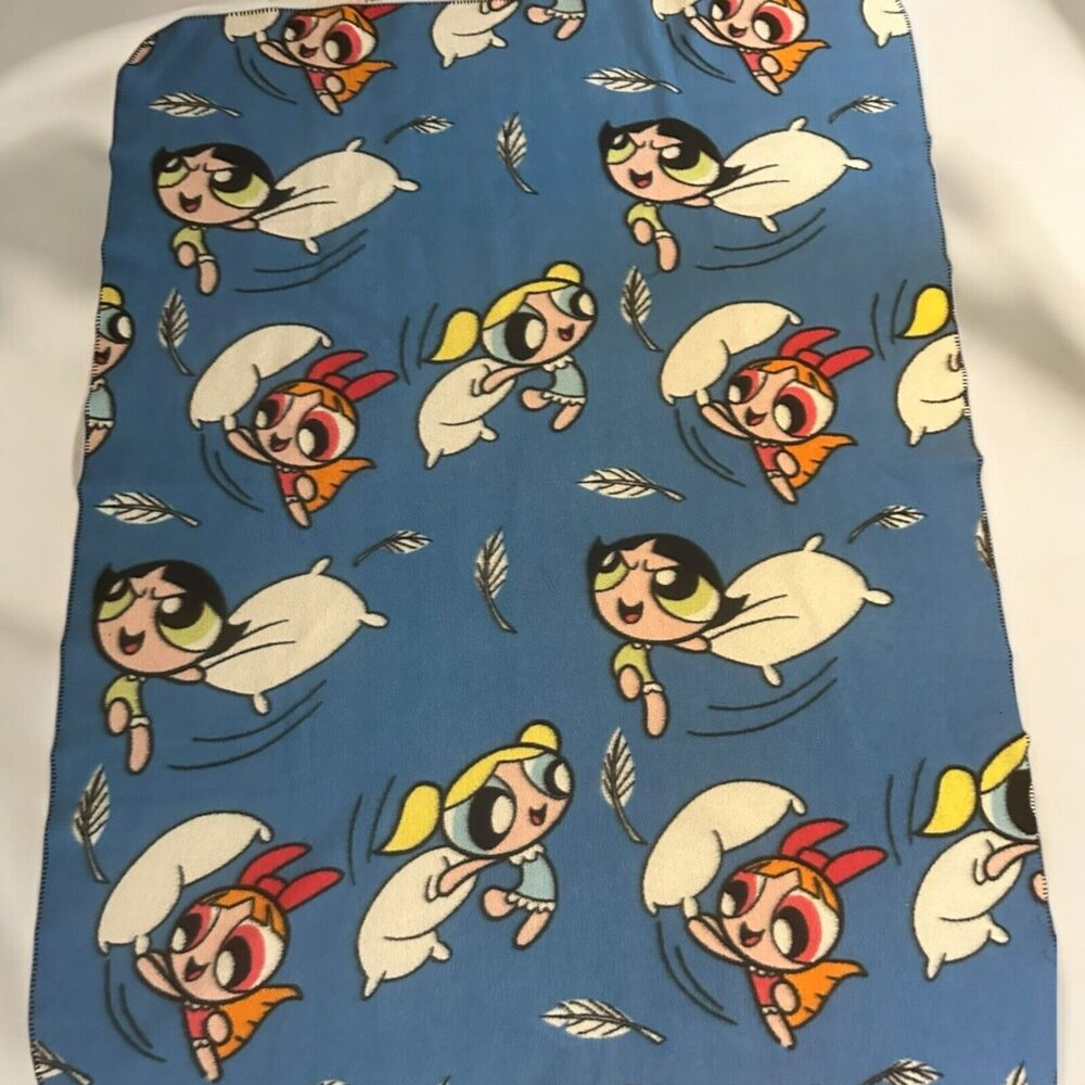 Y2K Power Puff Girls Blanket Lap Throw Fleece Graphic Cartoon Network 4’ X 5’ - Picture 2 of 6
